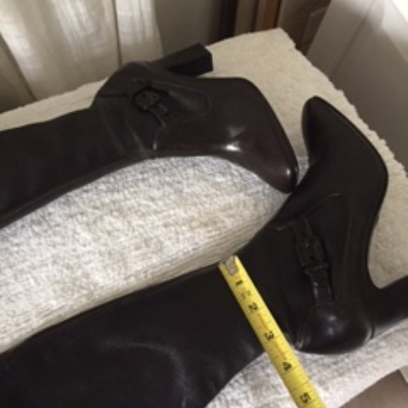 Armani chocolate brown Calfskin buttery leather boots - Picture 10 of 14